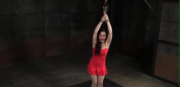  BDSM sub canned while tied up with rope